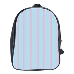 Bleu Pink Line Vertical School Bag (xl) by Mariart