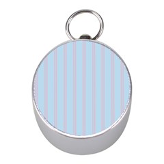 Bleu Pink Line Vertical Mini Silver Compasses