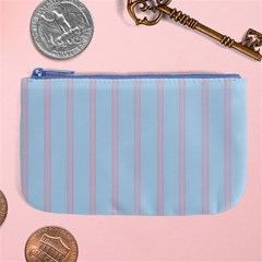 Bleu Pink Line Vertical Large Coin Purse by Mariart