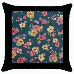 Aloha Hawaii Flower Floral Sexy Throw Pillow Case (black)