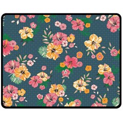 Aloha Hawaii Flower Floral Sexy Fleece Blanket (medium)  by Mariart