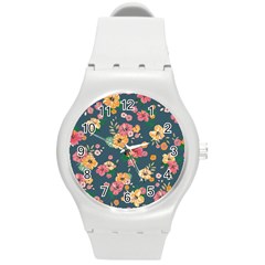 Aloha Hawaii Flower Floral Sexy Round Plastic Sport Watch (m)