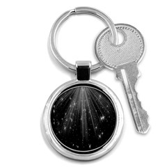 Black Rays Light Stars Space Key Chains (round) 