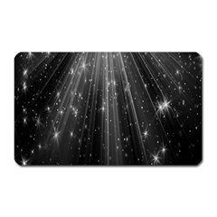 Black Rays Light Stars Space Magnet (Rectangular)