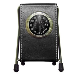 Black Rays Light Stars Space Pen Holder Desk Clocks