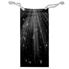 Black Rays Light Stars Space Jewelry Bag by Mariart