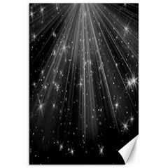 Black Rays Light Stars Space Canvas 20  x 30  