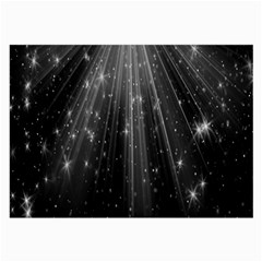 Black Rays Light Stars Space Large Glasses Cloth (2-Side)