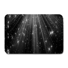 Black Rays Light Stars Space Plate Mats