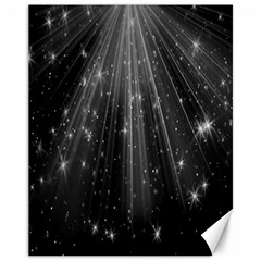 Black Rays Light Stars Space Canvas 11  X 14   by Mariart