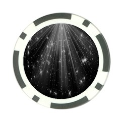 Black Rays Light Stars Space Poker Chip Card Guard