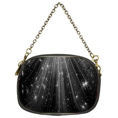 Black Rays Light Stars Space Chain Purses (one Side)  by Mariart