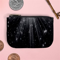 Black Rays Light Stars Space Mini Coin Purses