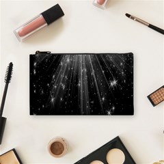 Black Rays Light Stars Space Cosmetic Bag (Small) 