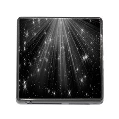 Black Rays Light Stars Space Memory Card Reader (Square)