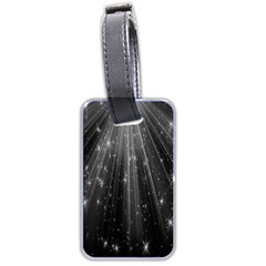 Black Rays Light Stars Space Luggage Tags (two Sides) by Mariart