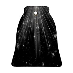 Black Rays Light Stars Space Ornament (Bell)