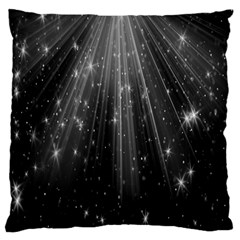 Black Rays Light Stars Space Large Cushion Case (two Sides) by Mariart