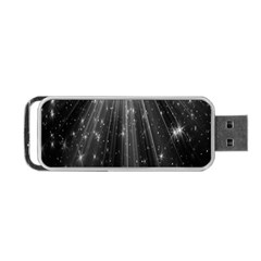 Black Rays Light Stars Space Portable Usb Flash (one Side) by Mariart