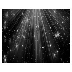 Black Rays Light Stars Space Double Sided Flano Blanket (Medium) 