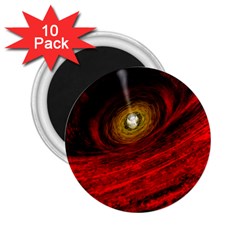 Black Red Space Hole 2.25  Magnets (10 pack) 