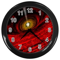 Black Red Space Hole Wall Clocks (Black)