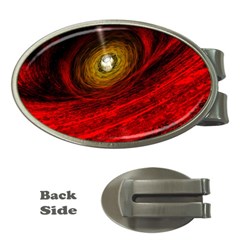 Black Red Space Hole Money Clips (Oval) 