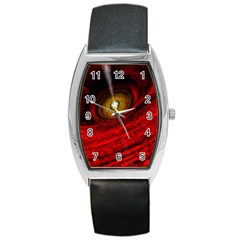 Black Red Space Hole Barrel Style Metal Watch