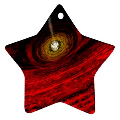 Black Red Space Hole Star Ornament (Two Sides)