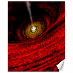 Black Red Space Hole Canvas 11  x 14  