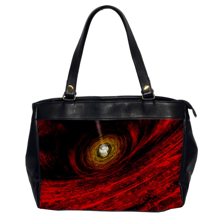 Black Red Space Hole Office Handbags