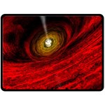 Black Red Space Hole Fleece Blanket (Large)  80 x60  Blanket Front