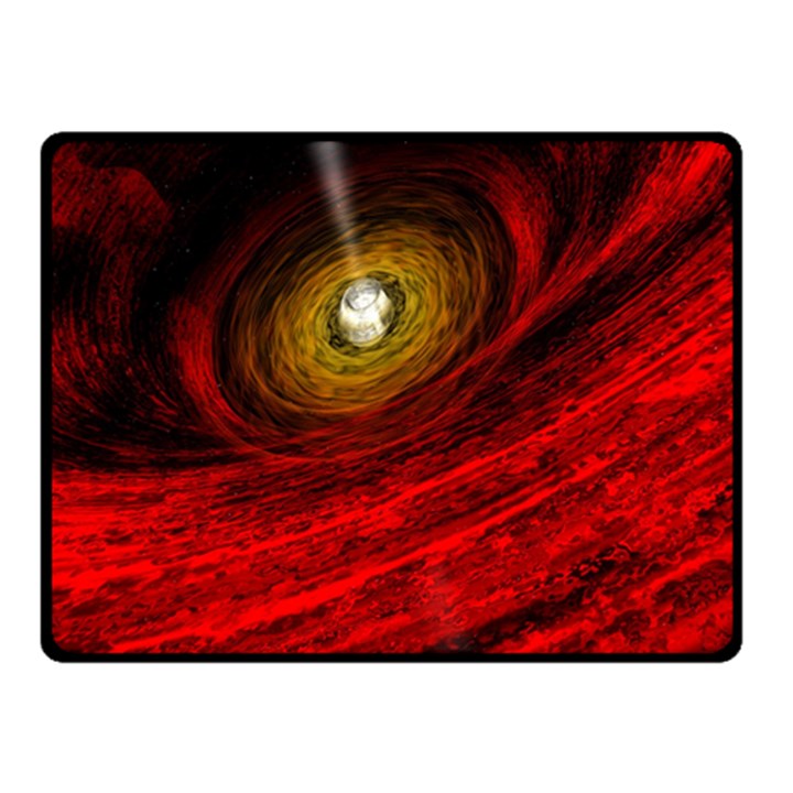 Black Red Space Hole Fleece Blanket (Small)