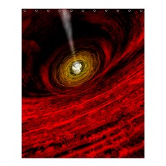 Black Red Space Hole Shower Curtain 60  x 72  (Medium) 