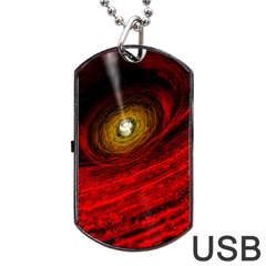 Black Red Space Hole Dog Tag Usb Flash (two Sides) by Mariart