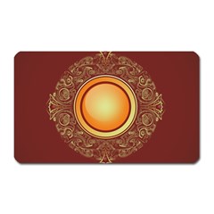 Badge Gilding Sun Red Oriental Magnet (rectangular) by Nexatart