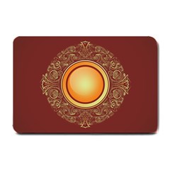 Badge Gilding Sun Red Oriental Small Doormat  by Nexatart