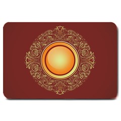 Badge Gilding Sun Red Oriental Large Doormat  by Nexatart