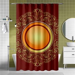 Badge Gilding Sun Red Oriental Shower Curtain 48  X 72  (small)  by Nexatart