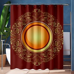 Badge Gilding Sun Red Oriental Shower Curtain 60  X 72  (medium)  by Nexatart