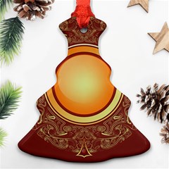 Badge Gilding Sun Red Oriental Christmas Tree Ornament (two Sides)