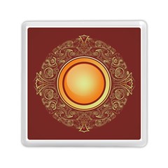 Badge Gilding Sun Red Oriental Memory Card Reader (square)  by Nexatart