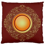 Badge Gilding Sun Red Oriental Large Flano Cushion Case (One Side) Front