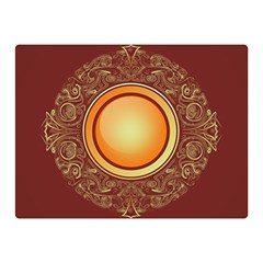 Badge Gilding Sun Red Oriental Double Sided Flano Blanket (mini)  by Nexatart