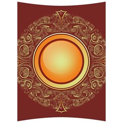 Badge Gilding Sun Red Oriental Back Support Cushion