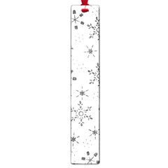 Black Holiday Snowflakes Large Book Marks by Mariart