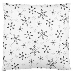 Black Holiday Snowflakes Standard Flano Cushion Case (two Sides) by Mariart