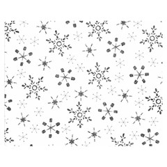 Black Holiday Snowflakes Double Sided Flano Blanket (medium)  by Mariart