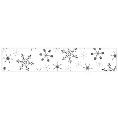 Black Holiday Snowflakes Flano Scarf (small) by Mariart