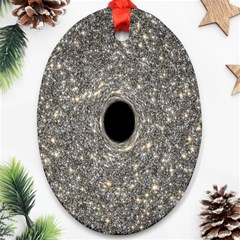 Black Hole Blue Space Galaxy Star Light Ornament (oval)